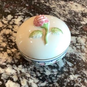 Elizabeth Arden, Rose candle trinket box, Orient Express, made in Japan